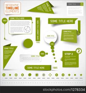 Vector Green infographic timeline elements / template
