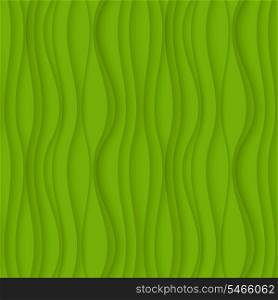 Vector green seamless Wavy background texture.