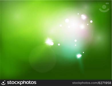 Vector green shiny background. Vector green shiny background. Blurred design
