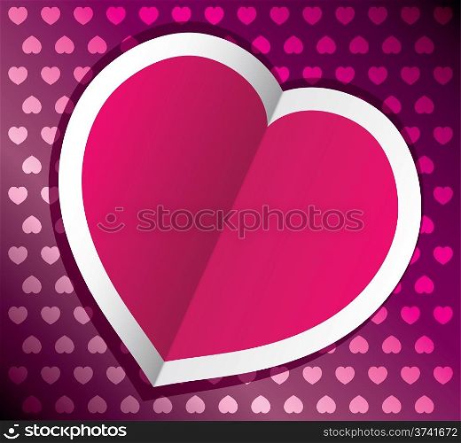 vector greeting card with heart for valentine&rsquo;s day