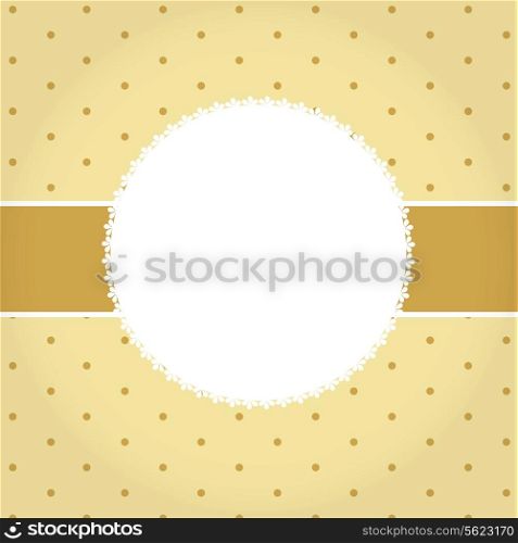 Vector greeting golden card or cover. Space for your text or picture.