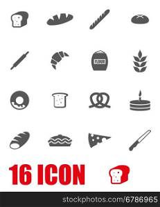 Vector grey bakery icon set. Vector grey bakery icon set on white background