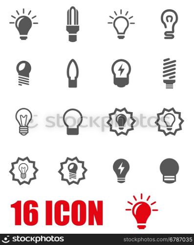 Vector grey bulbs icon set. Vector grey bulbs icon set on white background