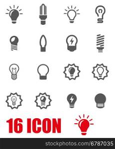 Vector grey bulbs icon set. Vector grey bulbs icon set on white background