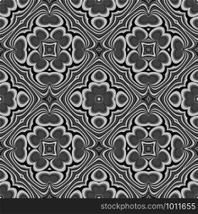 vector grey colors duotone azulejos style for textile ceramics and wrapping paper psychedelic hypnotic abstract decoration seamless pattern. abstract textile ceramics seamless pattern
