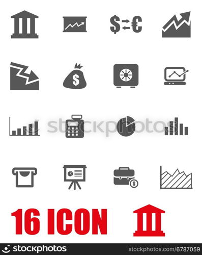 Vector grey economic icon set. Vector grey economic icon set on white background