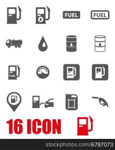 Vector grey gas station icon set. Vector grey gas station icon set on white background
