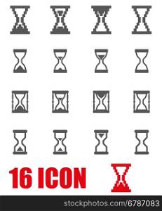 Vector grey hourglass icon set. Vector grey hourglass icon set on white background