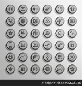 Vector grey icon. Set of elements can be used for invitation, congratulation or website