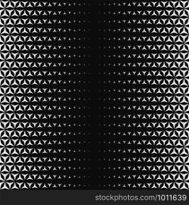 vector grey monochrome sacred geometry flower of life vertical liner gradient pattern dark background. flower of life geometry pattern