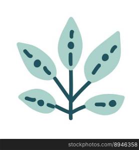 Vector groovy 70s spring branch with leaves. Positive floral ethno illustration. Aesthetic flat melting organic hippie funny boho style. Pastel palette.. Vector groovy 70s spring branch with leaves. Positive floral ethno illustration. Aesthetic flat melting organic hippie funny boho style. Pastel palette