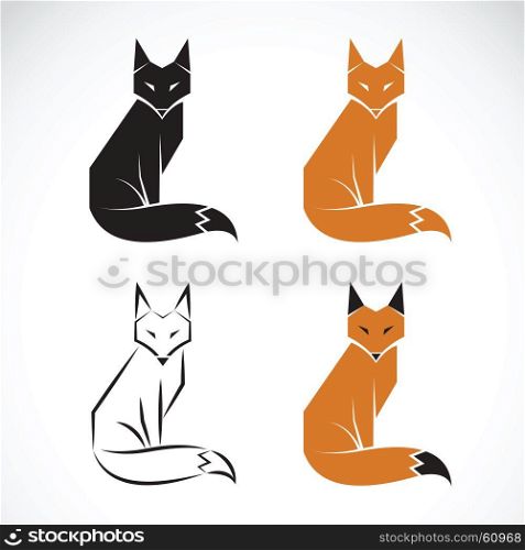 Vector group of fox design on white background. Fox icon. Wild Animals.