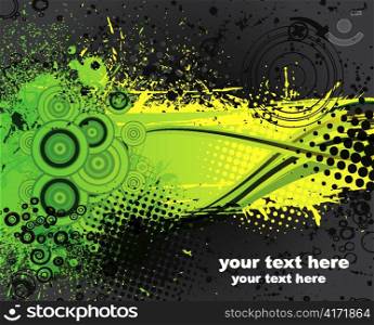 vector grunge background with circles