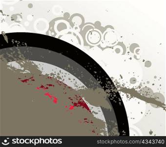 vector grunge background with circles