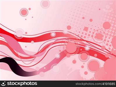 vector grunge background with waves