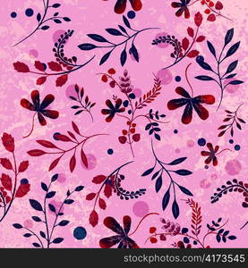 vector grunge floral background