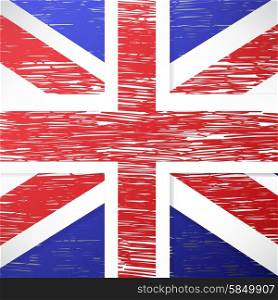 vector grunge styled flag of great britain