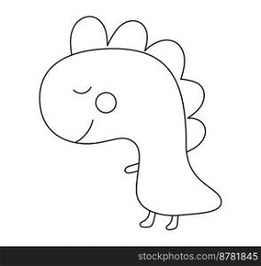 Vector hand drawn dinosaur. Doodle sketch baby dino isolated on white. Design for girls or boys, kids. Children illustration for fashion clothes, poster, banner.. Vector hand drawn dinosaur. Doodle sketch baby dino isolated on white. Design for girls or boys, kids. Children illustration for fashion clothes, poster, banner