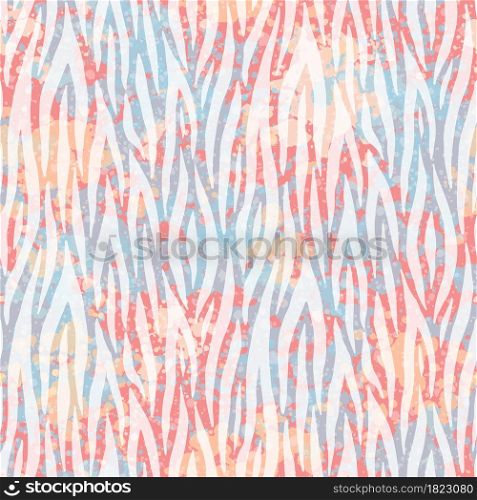 Vector hand-drawn natural ornament on textured background. Antique shabby seamless pattern for printed products like wallpapers, packaging, textiles. Modern design in trendy style.