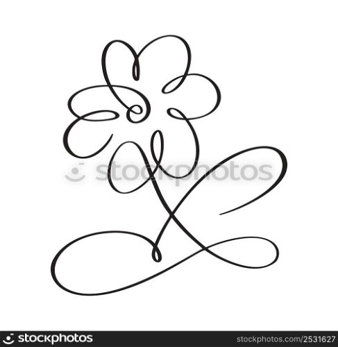 Vector Hand Drawn One Line Art Drawing of Flower. Minimalist Trendy Contemporary Floral Design Perfect for Wall Art, Prints, Social Media, Posters, Invitations, Branding Design.. Vector Hand Drawn One Line Art Drawing of Flower. Minimalist Trendy Contemporary Floral Design Perfect for Wall Art, Prints, Social Media, Posters, Invitations, Branding Design