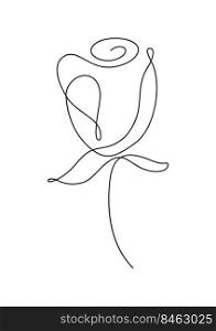 Vector Hand Drawn One Line Art Drawing of Flower Rose. Minimalist Trendy Contemporary Floral Design Perfect for Wall Art Print, Social Media Poster Invitation.. Vector Hand Drawn One Line Art Drawing of Flower Rose. Minimalist Trendy Contemporary Floral Design Perfect for Wall Art Print, Social Media Poster Invitation