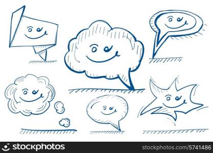 Vector hand drawn stylized design elements