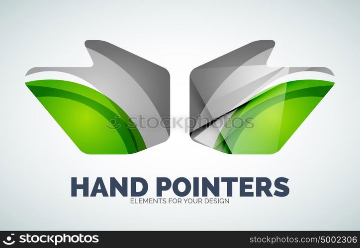 Vector hand mouse pointer. Vector hand mouse pointer, geometric abstract design