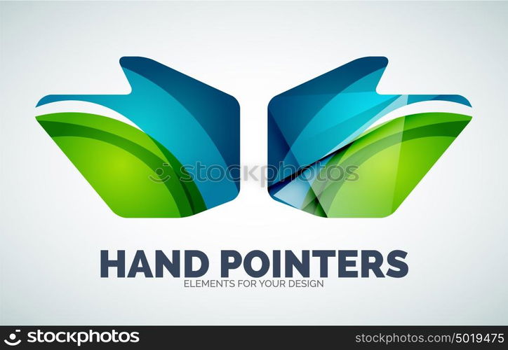 Vector hand mouse pointer. Vector hand mouse pointer, geometric abstract design