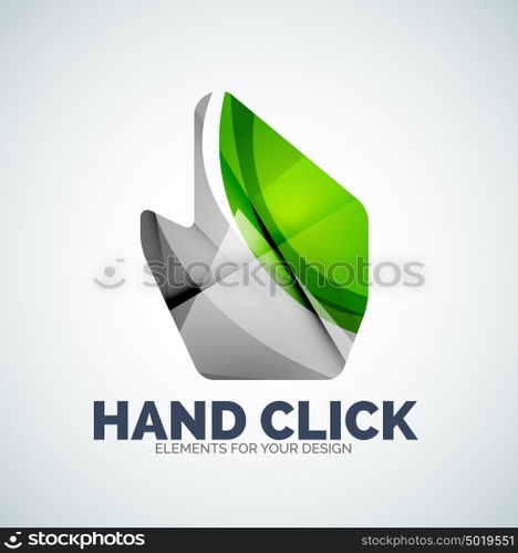 Vector hand mouse pointer. Vector hand mouse pointer, geometric abstract design