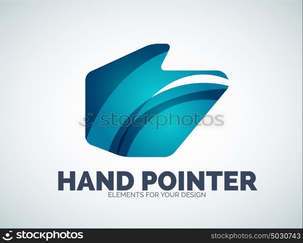 Vector hand mouse pointer. Vector hand mouse pointer, geometric abstract design