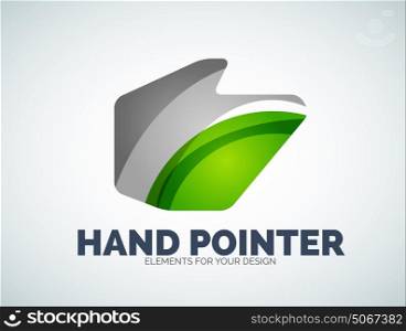 Vector hand mouse pointer. Vector hand mouse pointer, geometric abstract design