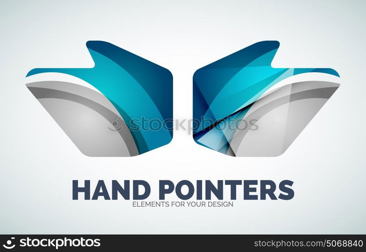 Vector hand mouse pointer. Vector hand mouse pointer, geometric abstract design