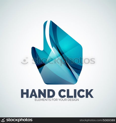 Vector hand mouse pointer. Vector hand mouse pointer, geometric abstract design