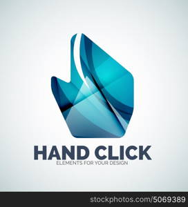 Vector hand mouse pointer. Vector hand mouse pointer, geometric abstract design