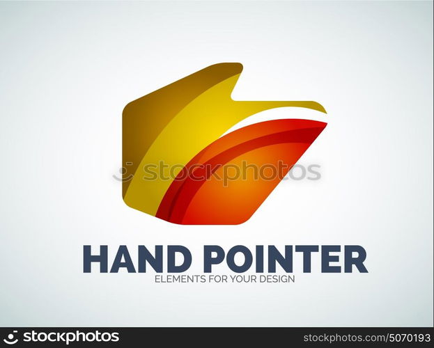 Vector hand mouse pointer. Vector hand mouse pointer, geometric abstract design