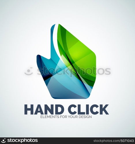 Vector hand mouse pointer. Vector hand mouse pointer, geometric abstract design