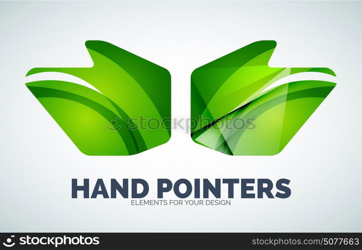 Vector hand mouse pointer. Vector hand mouse pointer, geometric abstract design
