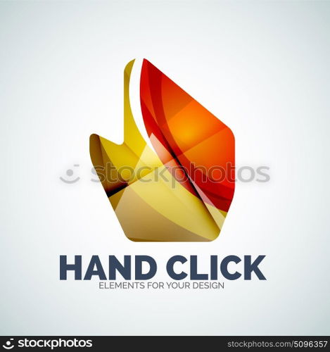 Vector hand mouse pointer. Vector hand mouse pointer, geometric abstract design