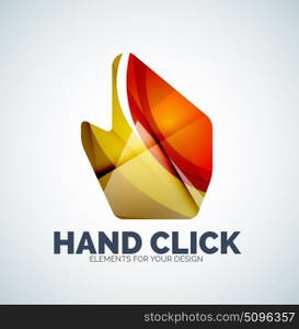 Vector hand mouse pointer. Vector hand mouse pointer, geometric abstract design