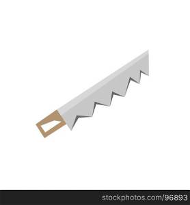 Vector hand saw icon stock illustration flat design side view hacksaw isolated