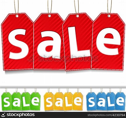 Vector Hanging Sale Tags