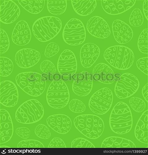 Vector happy easter background. Green eggs cartoon doodle print. Holiday hand drawn seamless pattern. happy easter vector background eggs cartoon doodle seamless pattern