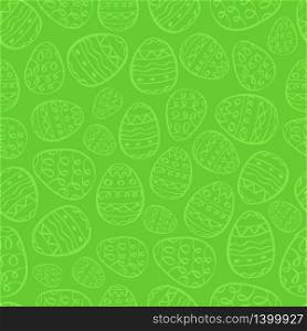 Vector happy easter background. Green eggs cartoon doodle print. Holiday hand drawn seamless pattern. happy easter vector background eggs cartoon doodle seamless pattern