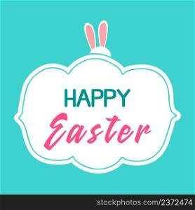 vector happy easter greetings with bunny ears