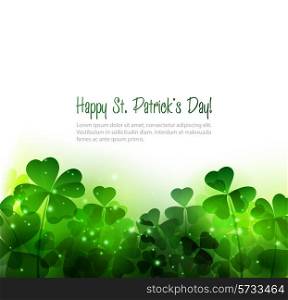Vector Happy Saint Patricks Day Background with clover