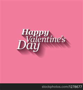 Vector Happy Valentine&rsquo;s card with love text