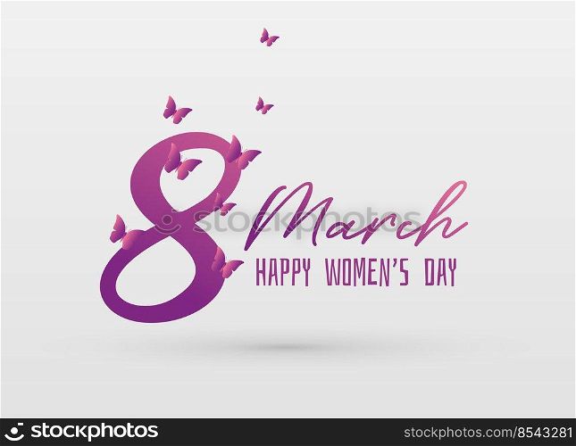 vector happy women’s day greeing card design background