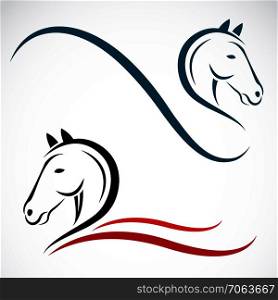 Vector head of horse on a white background