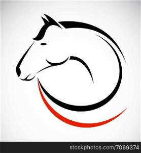 Vector head of horse on a white background