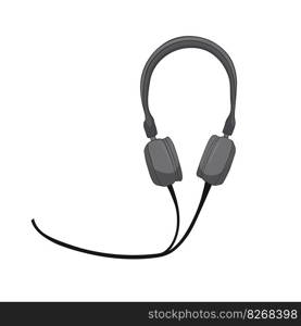 Vector headphones icon isolated on White background.. Vector headphones icon isolated on White background